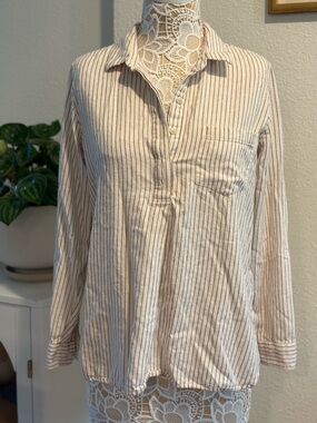 Madewell Striped Flannel Popover